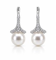 Earrings Mirco Visconti Woman in White Gold Perla AB887/C